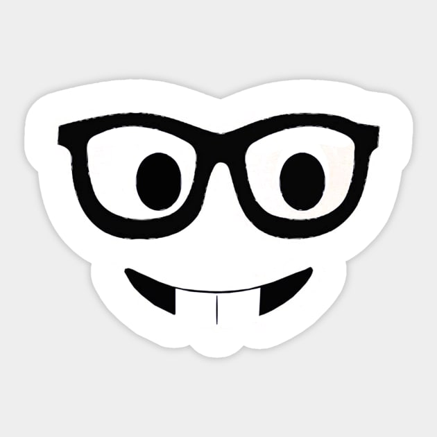 Emoji Shirt Costume Buck Teeth Emoji Nerd Glasses Emoji Sticker